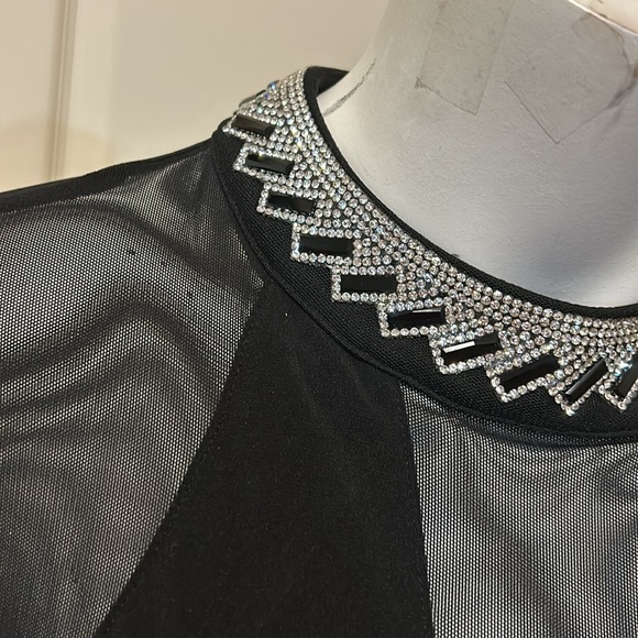 Moa Moa Sheer Rhinestone Blouse. Size Large - Picture 3 of 10